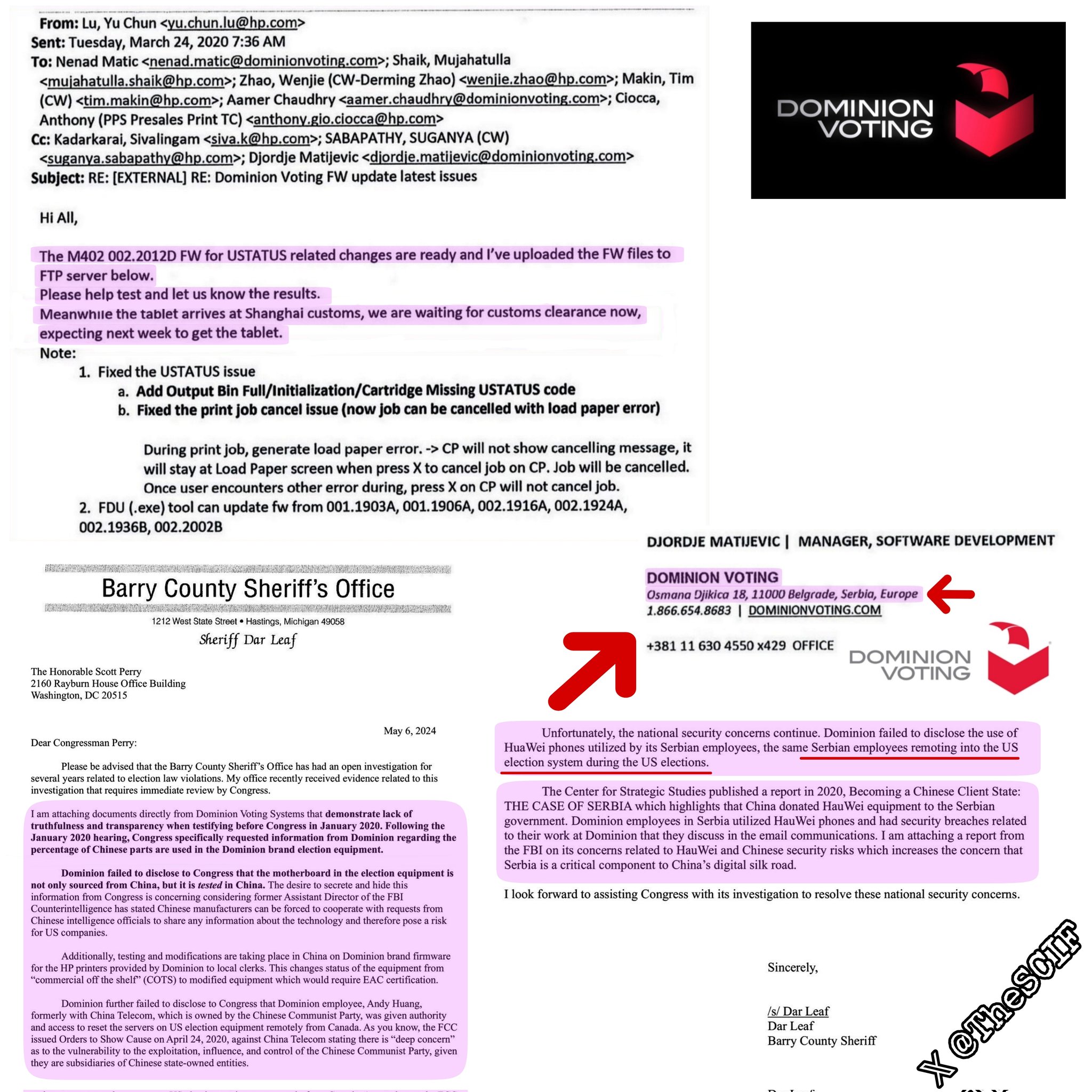 TheSCIF post about Chinese CCP factory employees and compromised Dominion voting machine components