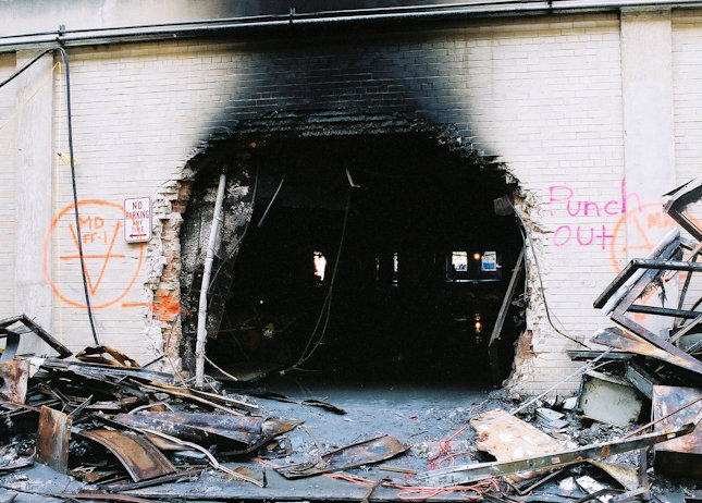 Pentagon C-Ring exit hole — near-circular 12-foot hole